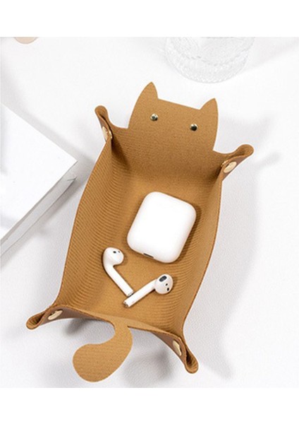 3 Adet Sevimli Kedi Şeklinde Deri Uşak Tepsisi, Sehpa Için Mücevher Tepsisi, Dekoratif Masa Düzenleyici, Her Şeyi Kapsayan Tepsi Kahverengi (Yurt Dışından) fırsatları