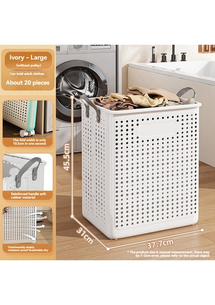 Ev Tipi Katlanabilir Kirli Çamaşır Sepeti Banyo Çamaşır Sepeti Kirli Giysiler Taşınabilir ve Hareket Ettirilebilir 37,5X22X45,5 cm (Yurt Dışından) fırsatları