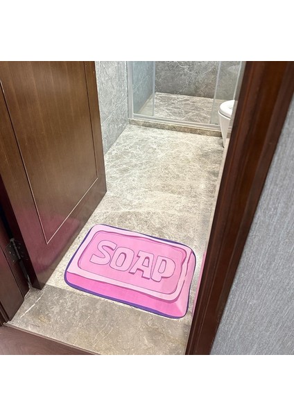 Sabun Halı 50X80 cm Yatak Odası Mutfak Dekorasyonu Sevimli Kaymaz Yıkanabilir Hızlı Kuruyan Halı Banyo Dekorasyonu Hediye (Yurt Dışından) fırsatları