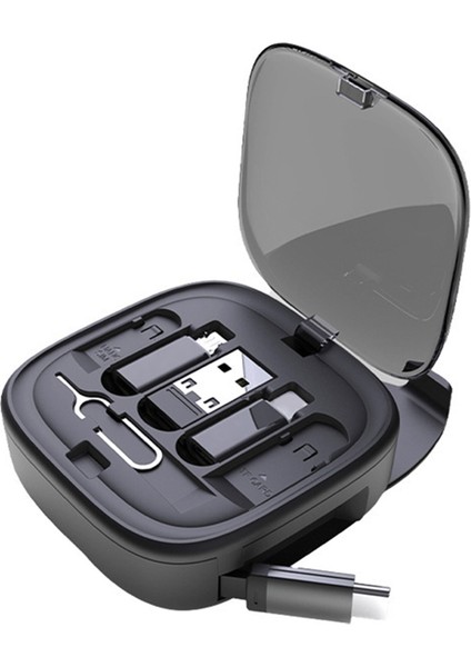 Evrensel Cep Telefonu Tutucu Adaptörü Için Çok Işlevli 60W Hızlı Şarj Veri Kablosu Saklama Kutusu (Yurt Dışından)