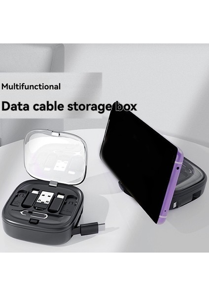 Evrensel Cep Telefonu Tutucu Adaptörü Için Çok Işlevli 60W Hızlı Şarj Veri Kablosu Saklama Kutusu (Yurt Dışından) modelleri