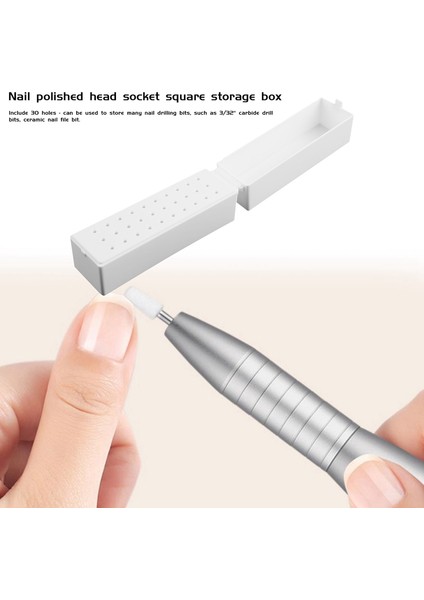 Tırnak Matkap Uçları Tutucu Toz Geçirmez Stand Sergileme Düzenleyici Konteyner 30 Delik Manikür Aletleri Akrilik Kapaklı Kılıf Manikür Aletleri (Yurt Dışından) modelleri