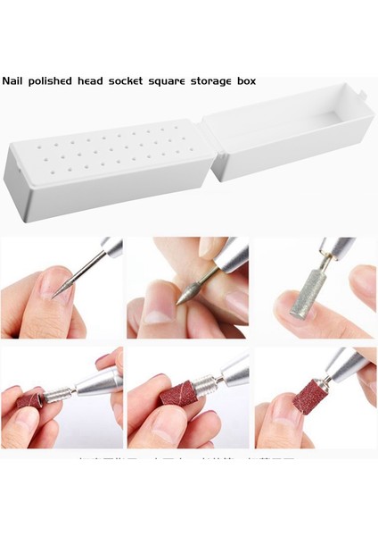 Tırnak Matkap Uçları Tutucu Toz Geçirmez Stand Sergileme Düzenleyici Konteyner 30 Delik Manikür Aletleri Akrilik Kapaklı Kılıf Manikür Aletleri (Yurt Dışından) fırsatları