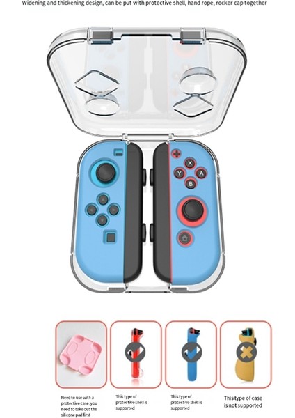 Switch/oled Joy-Cons Için Şeffaf Saklama Kutusu, Toz Geçirmez, Yüksek Geçirgenlikli, Sap Saklama Kutusu, Siyah (Yurt Dışından) indirimleri