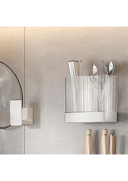 Mutfak Gereçleri Tutucu, Pişirme Gereçleri Küpü Duvara Monte Edilmiş Gereç Düzenleyici Tezgah Üstü Gereç Depolama, Beyaz (Yurt Dışından) fırsatları