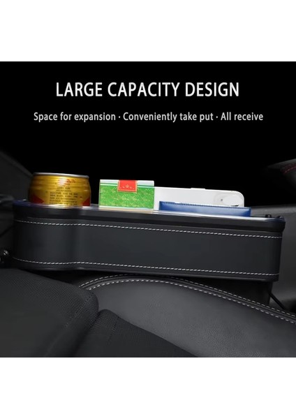 Araba Koltuğu Dolum Bardak Tutucu 7 Renk Değiştiren LED Otomatik Dar Alan Depolama Düzenleyici Kutusu 2 USB Şarj Cihazı Sağ (Yurt Dışından) fırsatları