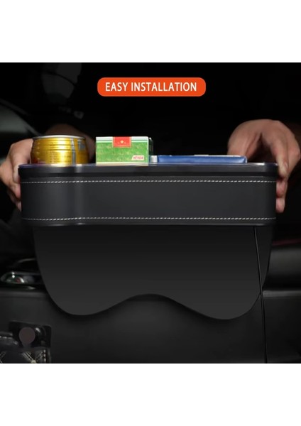 Araba Koltuğu Dolum Bardak Tutucu 7 Renk Değiştiren LED Otomatik Dar Alan Depolama Düzenleyici Kutusu 2 USB Şarj Cihazı Sağ (Yurt Dışından) indirimleri