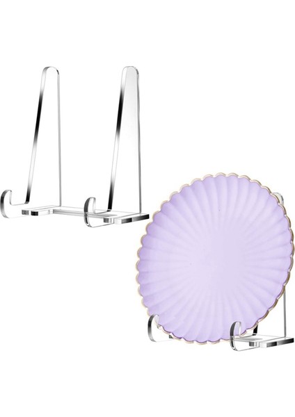 Sergileme Için Tabak Standları, Şeffaf Akrilik Kare Tutucu Standı Masa Üstü Resim Çerçevesi Standı Şövale Kitap, Fotoğraf 2'li Paket (Yurt Dışından) fırsatları