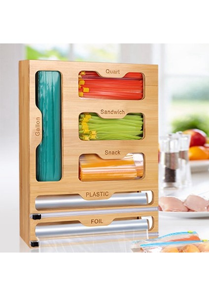 6'sı 1 Arada Fermuarlı Çanta Düzenleyici Çanta Tutucu Folyo Düzenleyici Çekmece Için Saklama, Yemek Hazırlama, Seyahat Kiler Düzenlemesi (Yurt Dışından) fiyatları