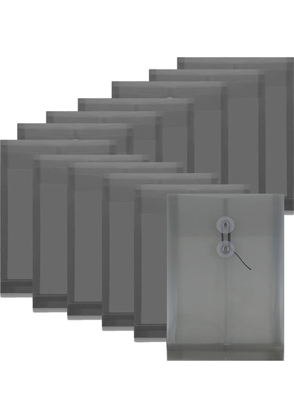 12 Parça Plastik Belge Dosya Klasörleri, Çıtçıtlı ve Bağlamalı A4 Plastik Zarf Klasörleri, Okul ve Ev Için (Yurt Dışından)