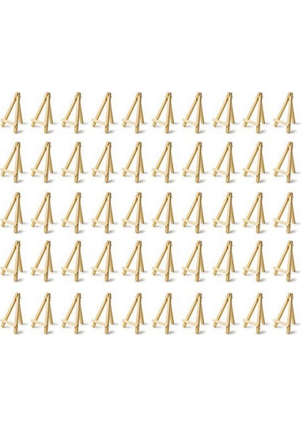 50 Adet Çocuklar Için Mini Ahşap Şövale Sanat Boyama Kartı Standı Ekran Tutucu Çizim Okul Öğrenci Sanatçı Malzemeleri 16X9CM (Yurt Dışından)