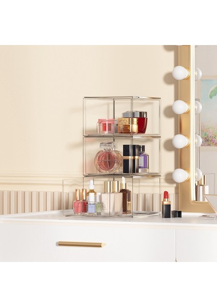 2 Adet Şeffaf Istife Edilebilir Saklama Çekmeceleri, Banyo Makyaj Düzenleyici, Ev Düzenleme ve Depolama Için Saklama Kutuları (Yurt Dışından) indirimleri
