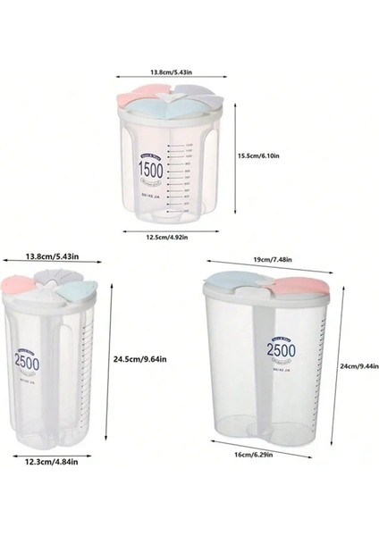 Tahıl Depolama Tankı Plastik Bölmeli Depolama Tankı Mutfak Ev Gıda Kapalı Depolama Kutusu, 2 Izgara (Yurt Dışından) modelleri