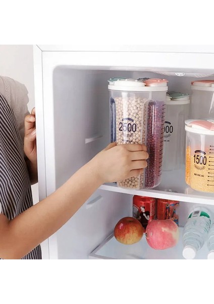 Tahıl Depolama Tankı Plastik Bölmeli Depolama Tankı Mutfak Ev Gıda Kapalı Depolama Kutusu, 2 Izgara (Yurt Dışından) indirimleri