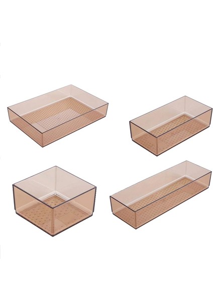 Masaüstü Saklama Kutusu Dolap Çekmece Plastik Ayırıcı Mutfak Sofra Takımı Çerçeve Kutusu Şeffaf Üst Üste Kozmetik Kutusu (Yurt Dışından) indirimleri