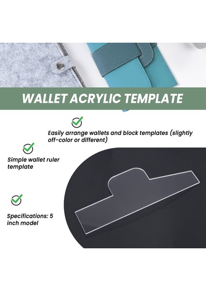 Cüzdan Akrilik Şablon Cüzdan Deri Desen Akrilik Deri Desen Çantalar Için Deri Şablonları 5 Inç (Yurt Dışından) indirimleri