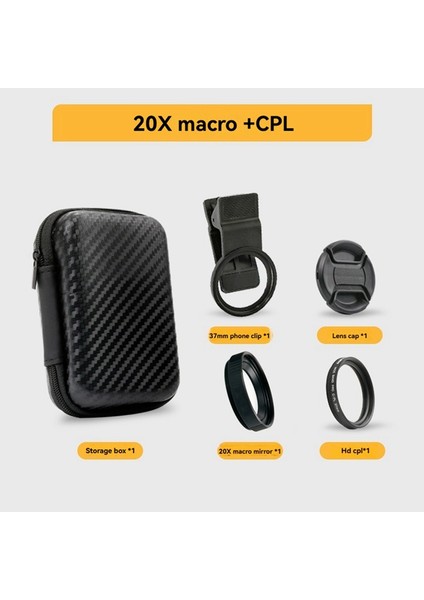 Akıllı Telefon Çekimi Için Profesyonel Hd Yürüyüş Yolu Telefonu Makro Lens 4K 20X 37MM Yakın Çekim Fotoğraf Filtresi (Yurt Dışından) modelleri