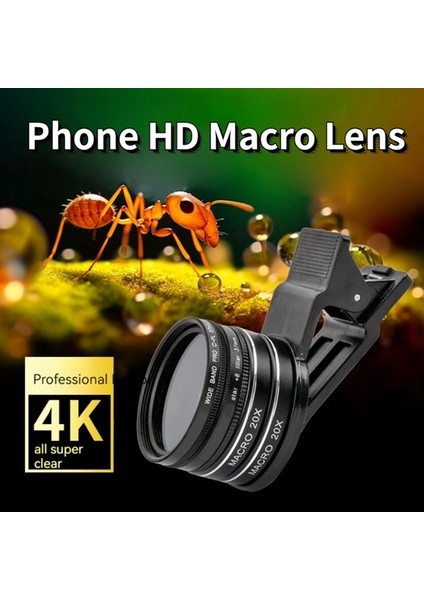 Akıllı Telefon Çekimi Için Profesyonel Hd Yürüyüş Yolu Telefonu Makro Lens 4K 20X 37MM Yakın Çekim Fotoğraf Filtresi (Yurt Dışından) fırsatları