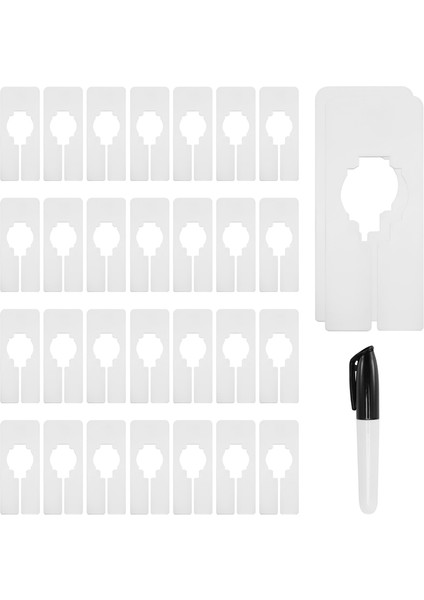 Giysileri Asmak Için 30 Dolap Bölücüsü - Dikdörtgen Giysi Boyutu Bölücüleri, Işaretleyicili Beyaz Dolap Bölücü Seti (Yurt Dışından) fırsatları