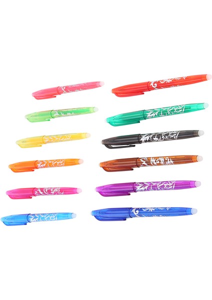 Silinebilir Jel Kalemler - Kumaşlar Için 12 Adet Isı ile Silinebilen Kalemler, Çocuklar, Öğrenciler ve Yetişkinler Için 0,5 mm Ince Uçlu Yuvarlak Kalem (Yurt Dışından) fırsatları