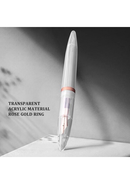 0,5 mm Uçlu Damlalıklı Dolma Kalem Yüksek Kapasiteli Şeffaf Kalemler Ofis Okul Malzemeleri Öğrenciler Için Yazma Hediyeleri Kırtasiye Gül Altın (Yurt Dışından) fırsatları