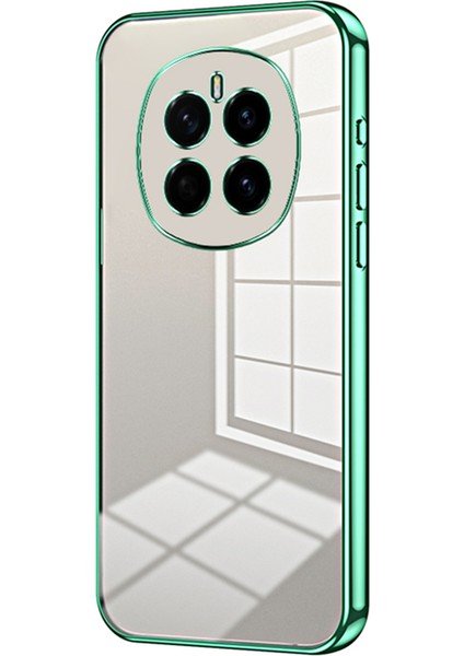 Honor Magic7 5g Kılıf Galvanik Çerçeve Yumuşak Tpu Telefon Kılıfı-Yeşil (Yurt Dışından)