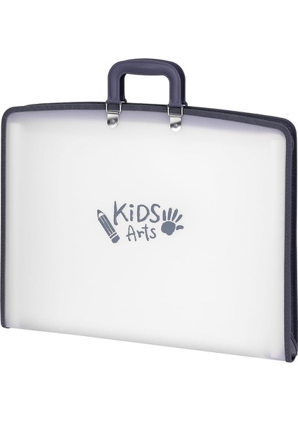 Çocuk Sanat Portföyü - 13 Cepli Akordeon Dosya Düzenleyici, Saplı ve Fermuarlı Çocuk Sanat Portföyü (Yurt Dışından)