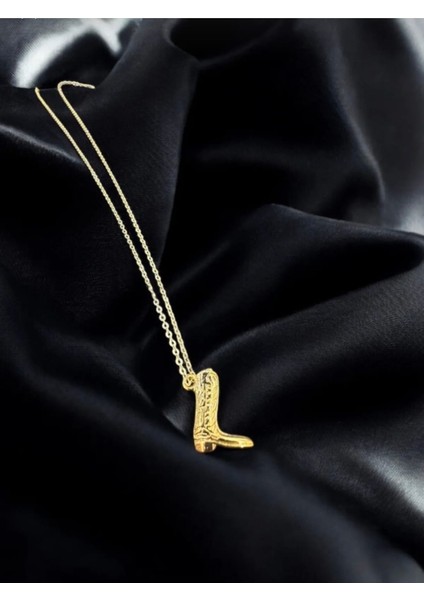 Çizme Motif Gold Renk Çelik Kolye fiyatları