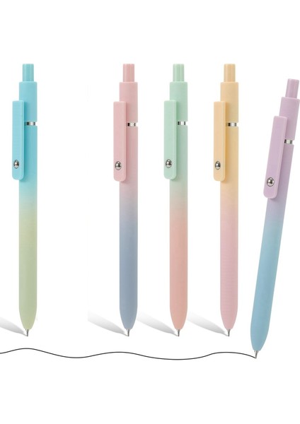 5 Adet Jel Kalem Orta Uçlu 0,7 mm Kalem Siyah Mürekkepli Kalemler Estetik Okul Ofis Malzemeleri Sevimli Kalemler (Yurt Dışından) modelleri