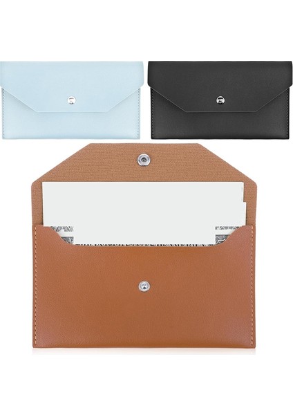 3 Adet Pu Deri Nakit Zarfları, Su Geçirmez Para Zarfları, Yeniden Kullanılabilir Nakit Cüzdan Çantaları, Bütçe Zarfları, Kahverengi, Siyah ve Mavi (Yurt Dışından) fiyatları