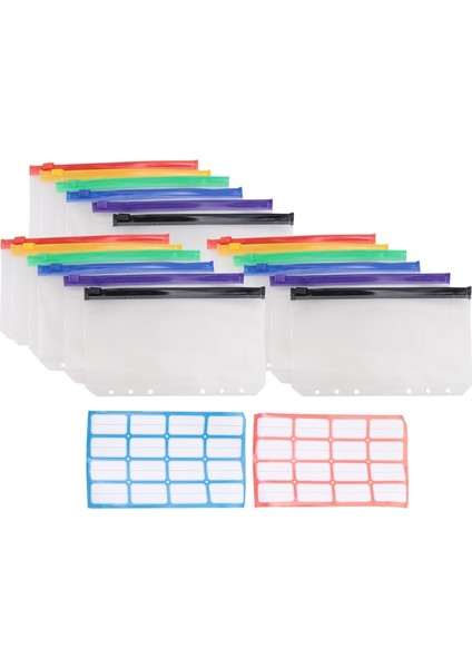 Fermuarlı A6 Bütçe Klasör Cepleri, Şeffaf 6 Delikli Nakit Zarf Klasörü, Pvc Para Kuponu Düzenleyici, Gevşek Yapraklı Çantalar (Yurt Dışından) fırsatları