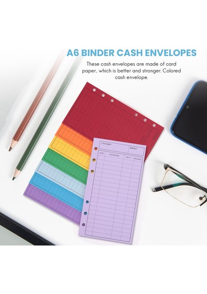 12 Bütçe Zarfı, Kart Nakit Zarf Sistemi, Para Tasarrufu, Çeşitli Renkler, Dikey Düzen ve Delikli (Yurt Dışından) indirimleri