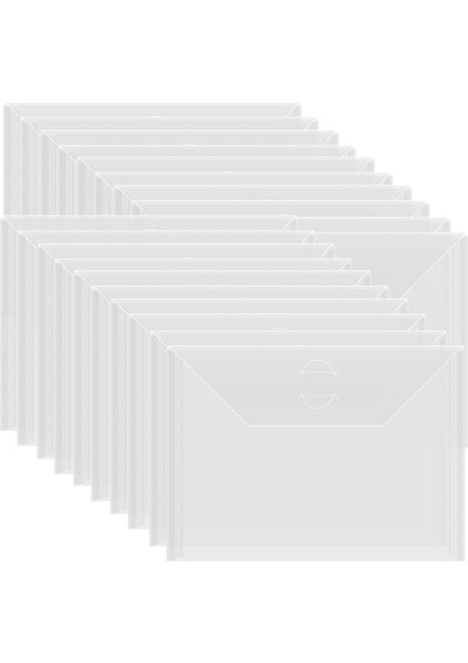 20 Adet 7x5 Inç Saklama Zarfı, Şeffaf Damga Için Yeniden Kapatılabilir Plastik Zarf Cepli Saklama Çantası, Scrapbook Kağıdı (Yurt Dışından)