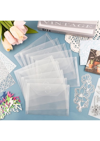 20 Adet 7x5 Inç Saklama Zarfı, Şeffaf Damga Için Yeniden Kapatılabilir Plastik Zarf Cepli Saklama Çantası, Scrapbook Kağıdı (Yurt Dışından) fırsatları