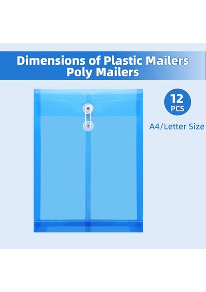 12'li Paket Düğmeli ve Ipli Bağlamalı Zarflar, Genişletilebilir Dosya Düzenleyici Belge Klasörleri, Okul Ofisi ve Ev Için (Yurt Dışından) fırsatları