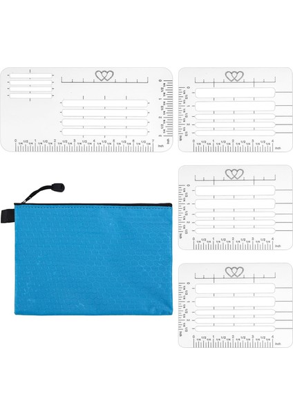 4 Parça Zarf Adresleme Kılavuzu Şablonu, Zarf Adres Şablonu Şablonları Cetvel Kılavuzu Dergi Davetiyesi Için (Yurt Dışından)
