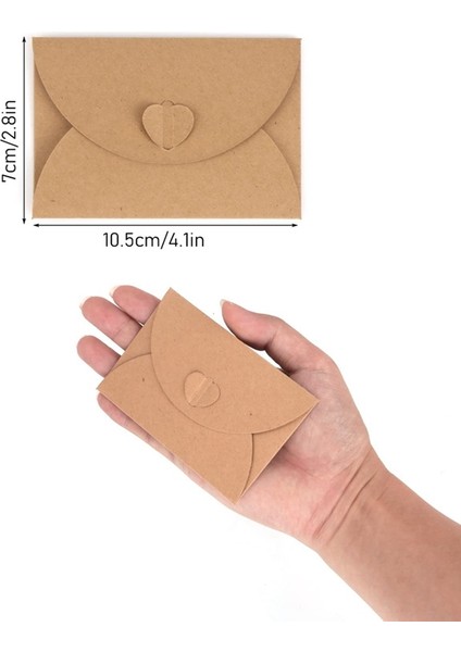 100 Adet Kraft Mini Zarflar Kahverengi Kraft Zarflar Hediye Kartları ve Kartvizitler Için 17,5X11 cm (Yurt Dışından) fiyatları