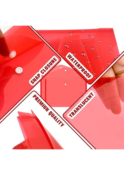 A4 Boyutu Belgeler Için 12 Adet Çıtçıtlı Plastik Belge Zarfları, Okul ve Kırtasiye Malzemeleri Için Polietilen Klasörler (Yurt Dışından) fırsatları