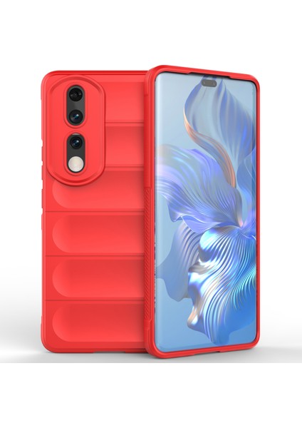 Honor 90 Pro Için Esnek Tpu Telefon Kılıfı, Çizilmeye Dayanıklı Telefon Kabuğu Koruyucu Kılıf-Kırmızı (Yurt Dışından)