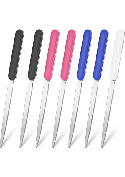 7'li Mektup Açacağı Seti, 7,5 Inç Paslanmaz Çelik Zarf Kesici, Ofis Için Ideal Verimli Posta Açma Aracı (Yurt Dışından)