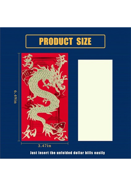 Kırmızı Zarflar Çin Yeni Yılı Ejderhası 2024, Ejderhanın Ay Yeni Yılı Zarfı Şanslı Para Zarfları (18 Adet) (Yurt Dışından) fiyatları