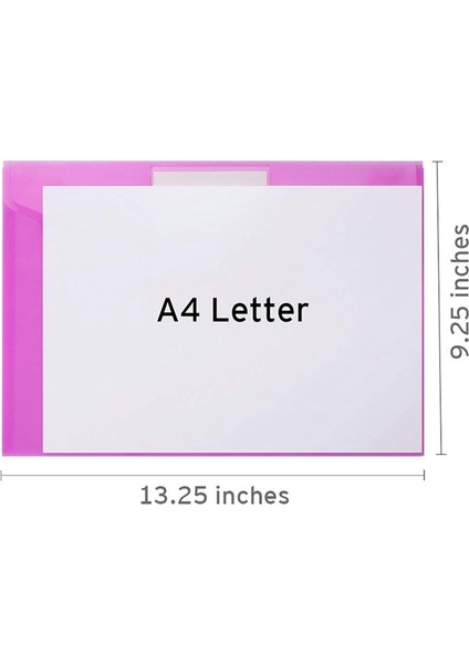 12 Adet Çok Amaçlı Dosya Zarfı A4 Plastik Pvc Çıtçıtlı Dosya Çantası Kartvizitlikli Dosya Çantası 6 Renk (Yurt Dışından) indirimleri