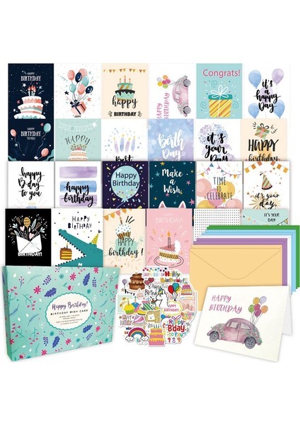 50 Adet Eşsiz Doğum Günü Kartı, Zarf ve Çıkartmalar, Tebrik Kartları, Doğum Günü Kartları Paketi, Çocuklar Için Doğum Günü Kart Paketi (Yurt Dışından) fiyatları
