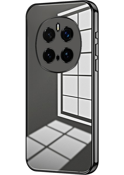 Honor Magic7 Pro 5g Kılıf Galvanik Çerçeve Yumuşak Tpu Telefon Kılıfı-Siyah (Yurt Dışından)