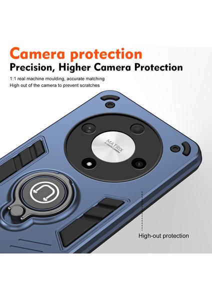 Honor X9B 5g Kılıf Halka Tutucu Kickstand Pc+Tpu Telefon Kılıfı-Mavi (Yurt Dışından) modelleri