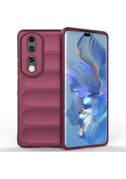 Honor 90 Pro Için Esnek Tpu Telefon Kılıfı, Çizilmeye Dayanıklı Telefon Kabuğu Koruyucu Kılıf-Şarap Kırmızısı (Yurt Dışından)