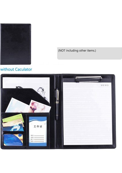 A4 Pu Padfolio Dosya Klasörü Portföy Iş Belge Tutucu Metal Pano Pedi Belge Düzenleyici Tutucu, B (Yurt Dışından) indirimleri