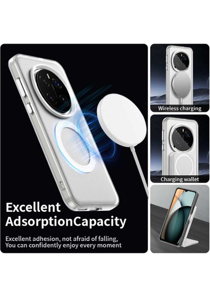 Honor Magic7 Pro 5g Kılıfı Magsafe Pc+Tpu+Pet Düşmeye Karşı Telefon Kılıfı ile Uyumlu-Beyaz (Yurt Dışından) modelleri