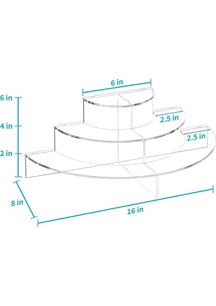 Akrilik Sergileme Standı, Şeffaf Akrilik Ayaklı Yarım Ay Servis Cupcake Tatlı Standı Sergileme Veya Koleksiyonlar Için (Yurt Dışından) indirimleri