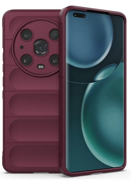 Honor Magic4 Pro 5g Anti-Drop Esnek Tpu Telefon Koruyucu Kılıf Çizilmez Akıllı Telefon Arka Kapağı-Şarap Kırmızısı (Yurt Dışından)